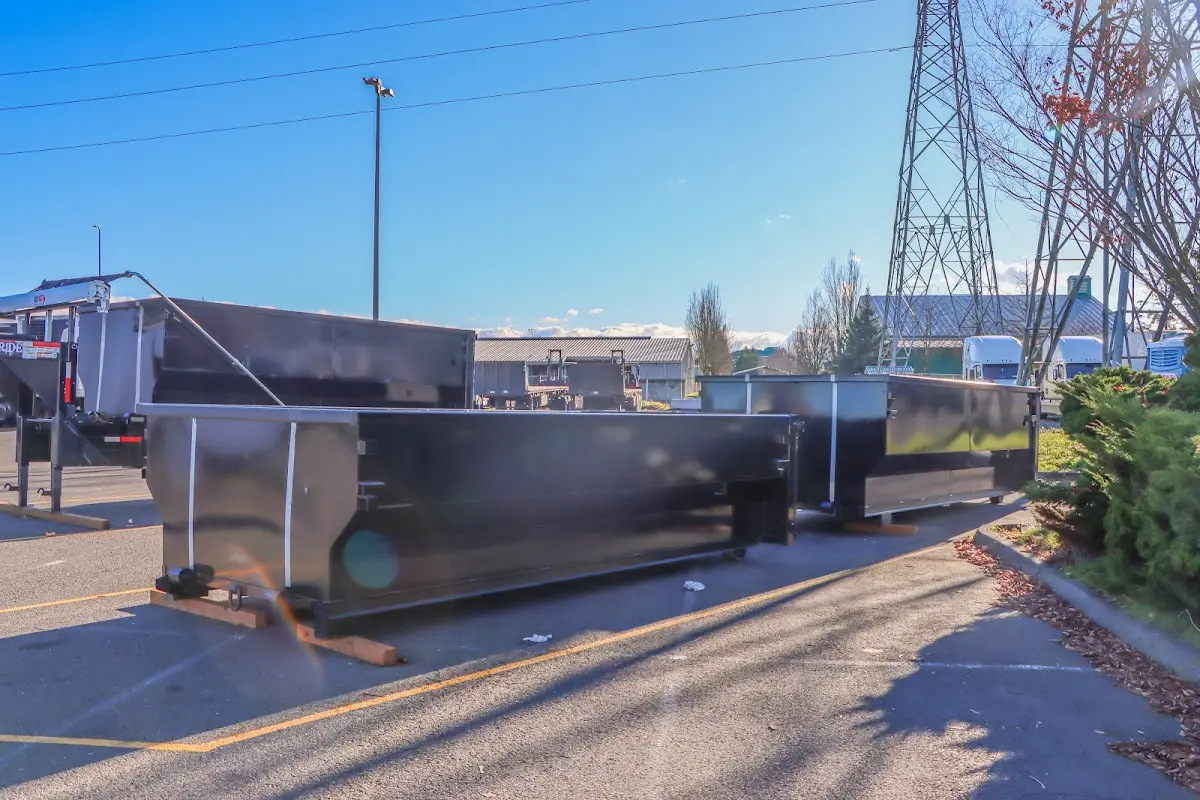 Roll-off dumpster ready for waste disposal at job site for Roll Off Dumpster Rental in Campbell